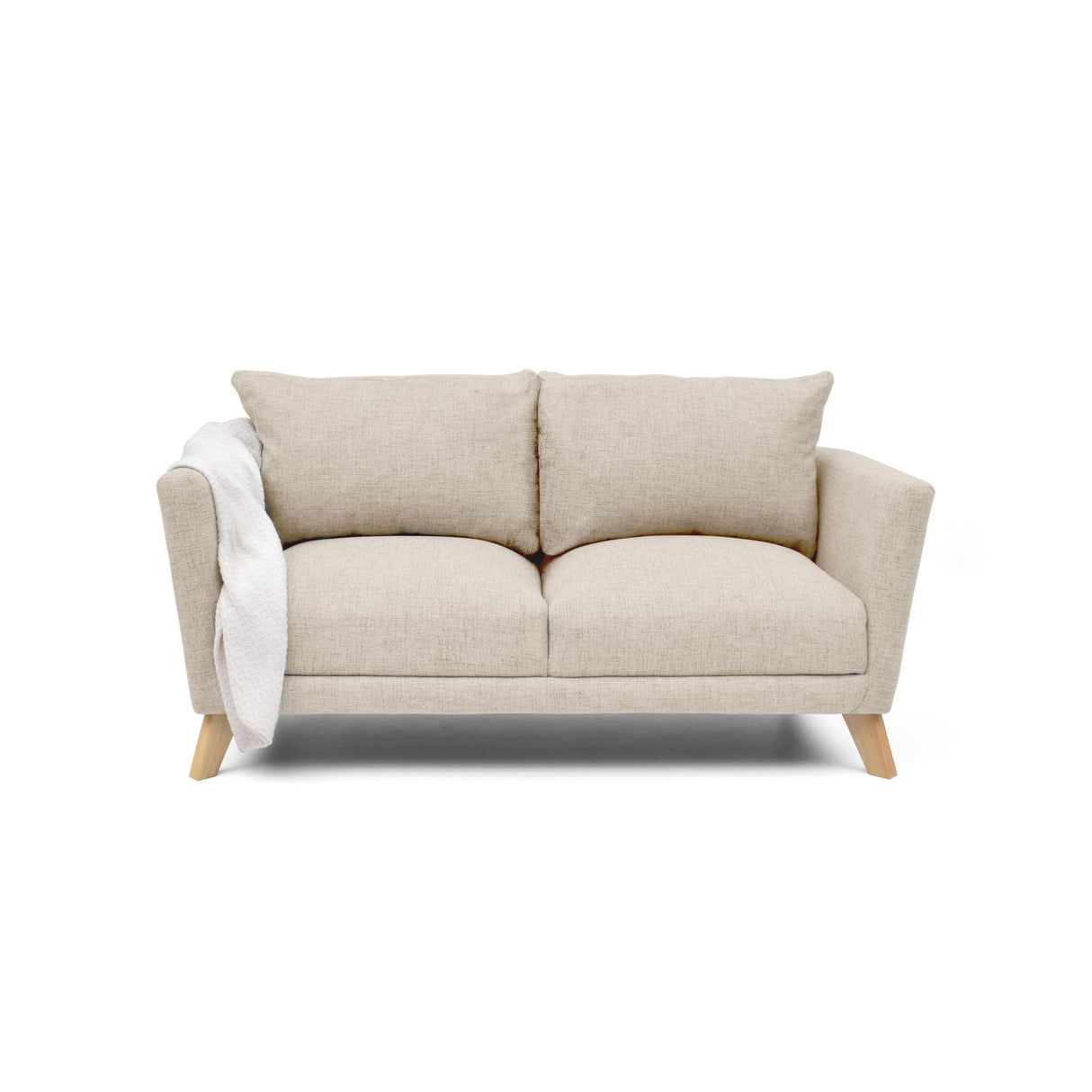 Sofá Montecarlo Trigo Dicosta y Matiz Natural 170x90cm de Tres Puestos con Apoya Brazos