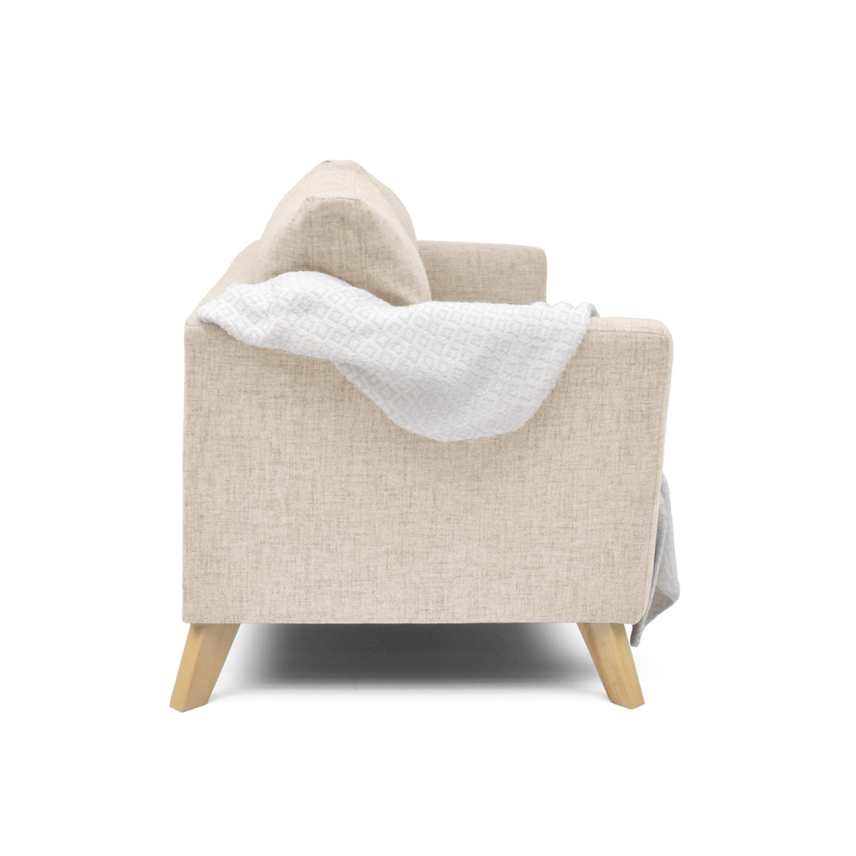 Sofá Montecarlo Trigo Dicosta y Matiz Natural 170x90cm de Tres Puestos con Apoya Brazos