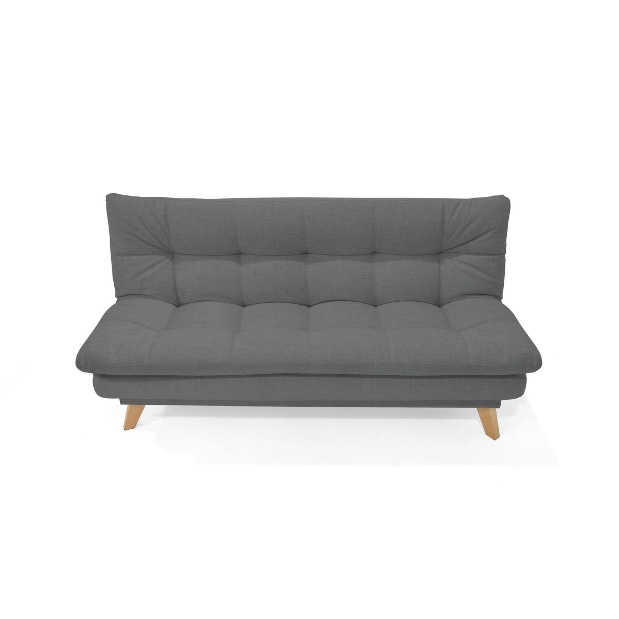 Sofá Cama Munich Gris Dicosta y Matiz Natural 180x85cm de Tres Puestos Reclinable sin Apoya Brazos