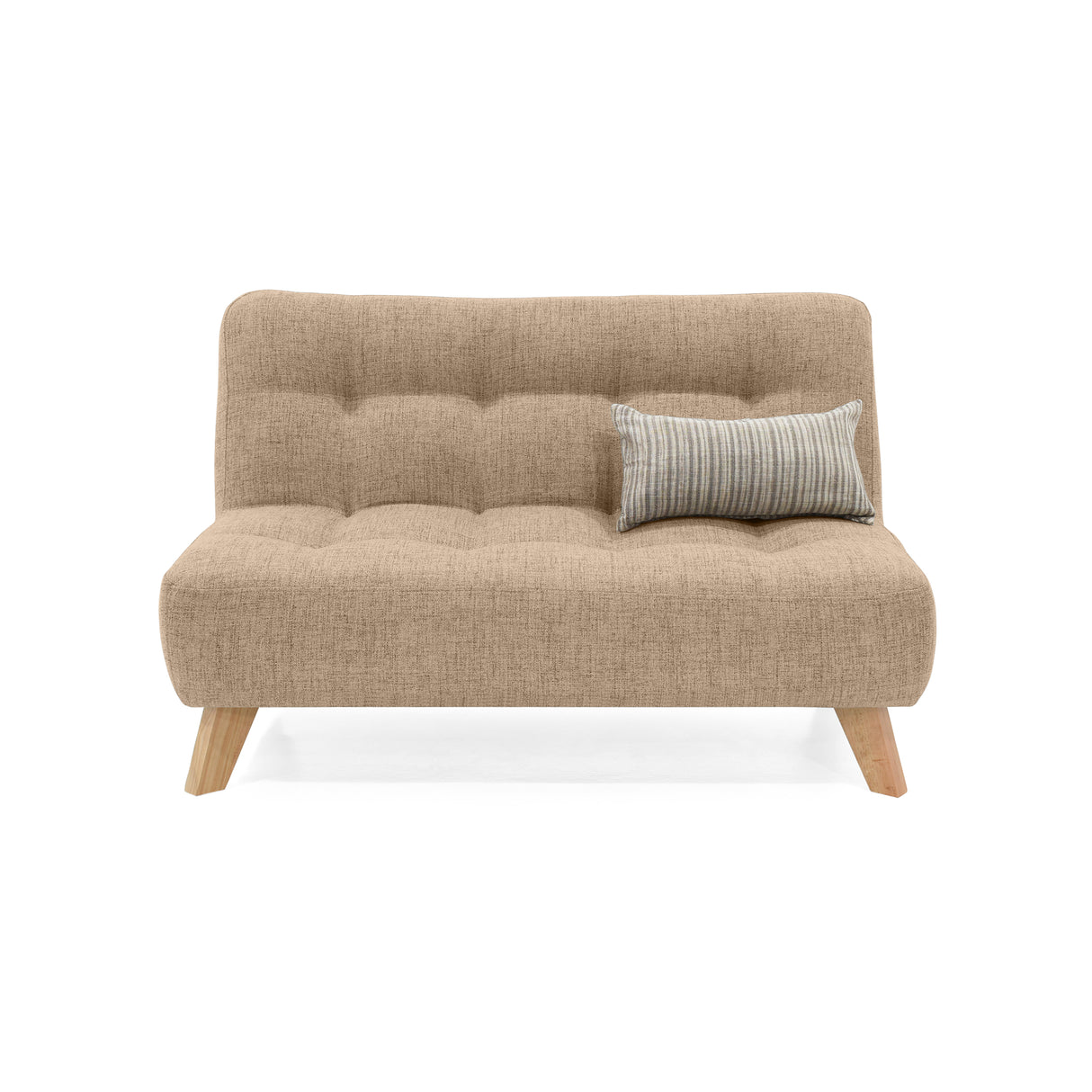 Sofá Navara Beige Dicosta y Matiz Natural 121x82cm de Dos Puestos sin Apoya Brazos