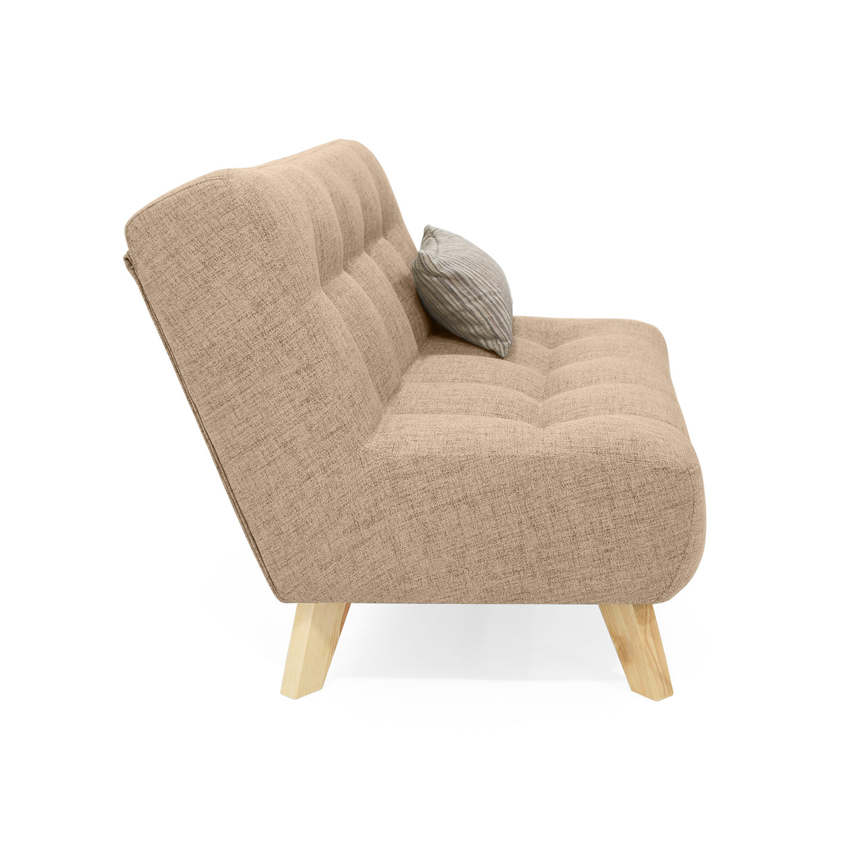 Sofá Navara Beige Dicosta y Matiz Natural 121x82cm de Dos Puestos sin Apoya Brazos