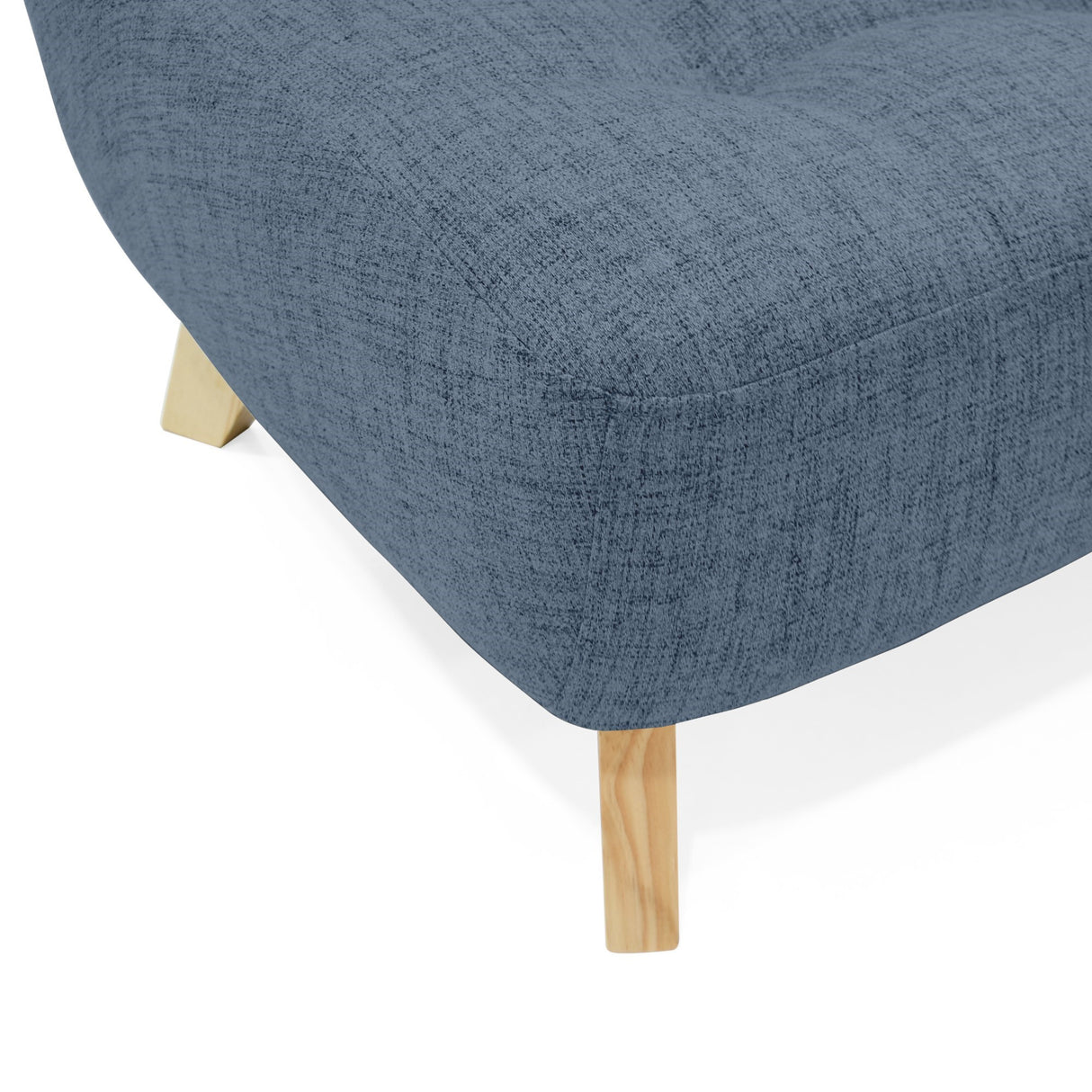 Sofá Navara Índigo Dicosta y Matiz Natural 121x82cm de Dos Puestos sin Apoya Brazos