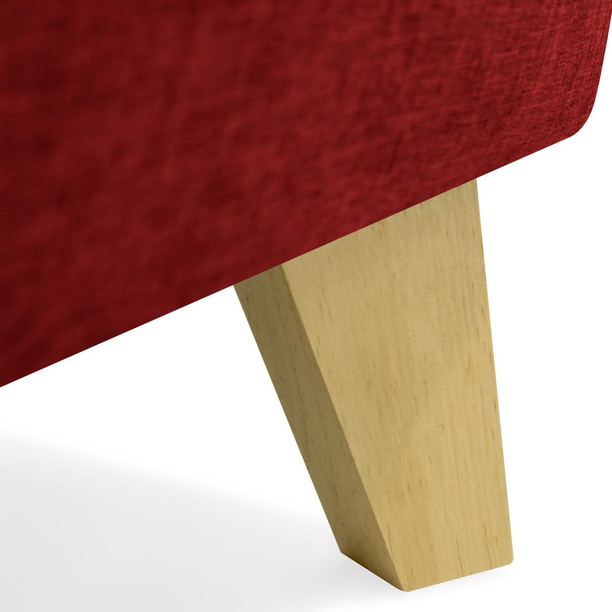 Sofá Nova Rojo Duster y Matiz Natural 100x70cm de Dos Puestos sin Apoya Brazos
