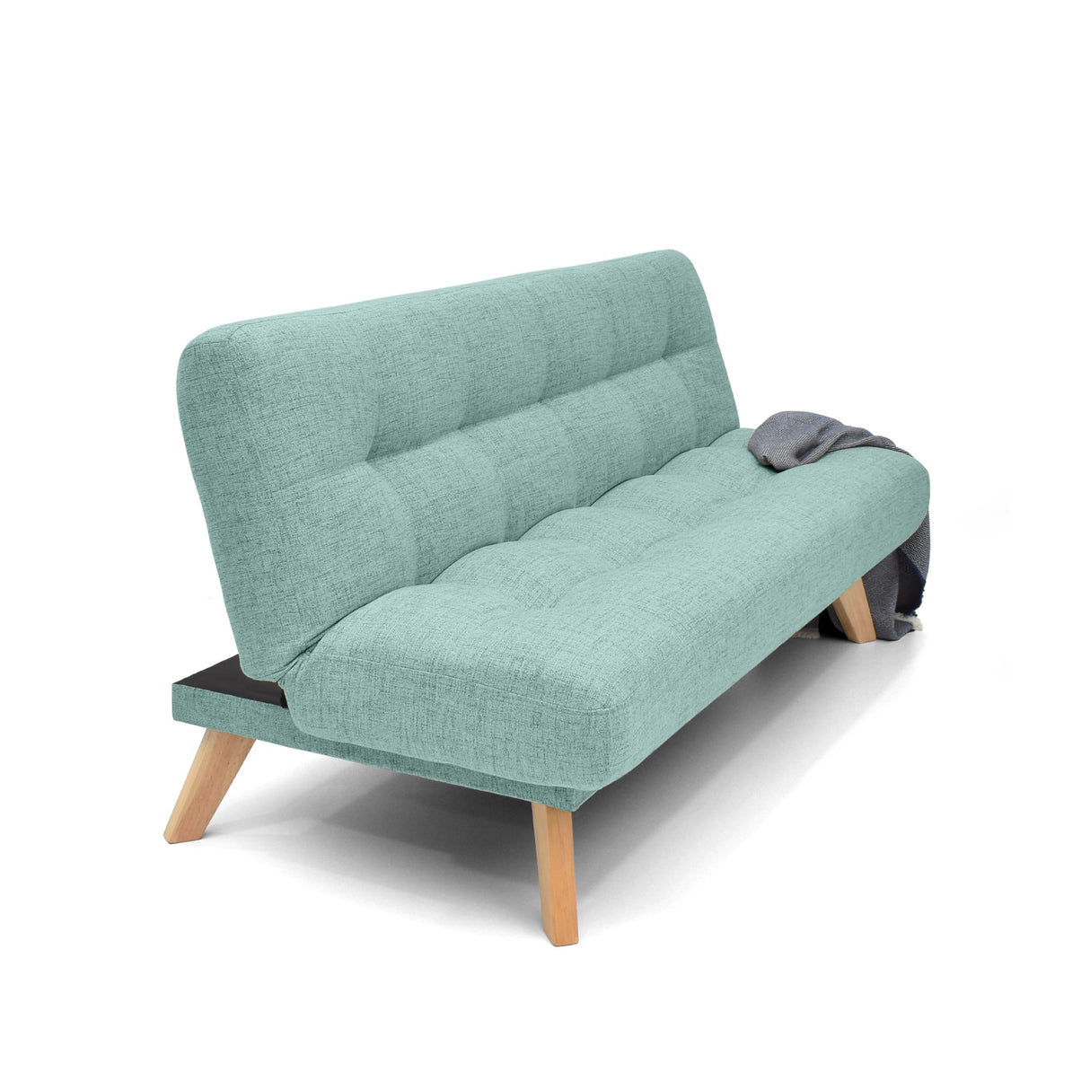 Sofá Cama Porto Aqua Dicosta y Matiz Natural 182x85cm de Tres Puestos Reclinable sin Apoya Brazos