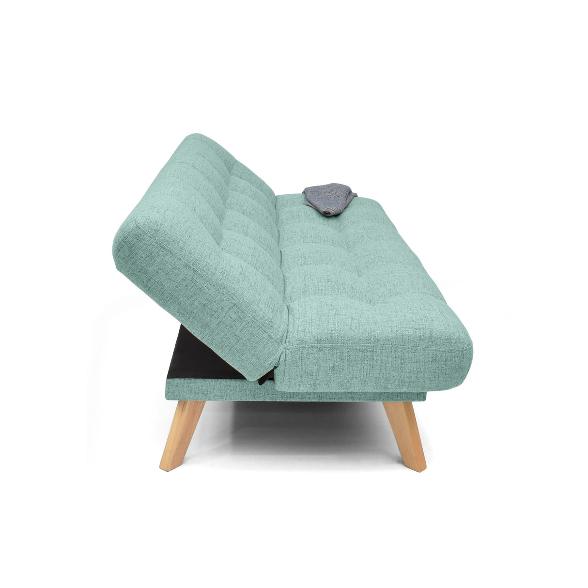 Sofá Cama Porto Aqua Dicosta y Matiz Natural 182x85cm de Tres Puestos Reclinable sin Apoya Brazos