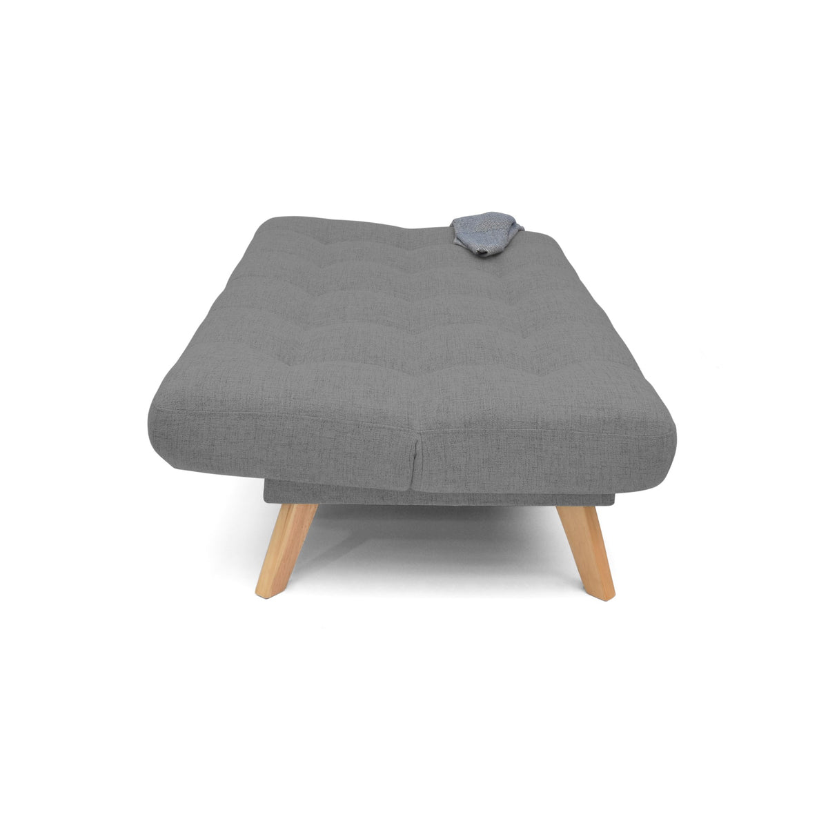 Sofá Cama Porto Gris Dicosta y Matiz Natural 182x85cm de Tres Puestos Reclinable sin Apoya Brazos