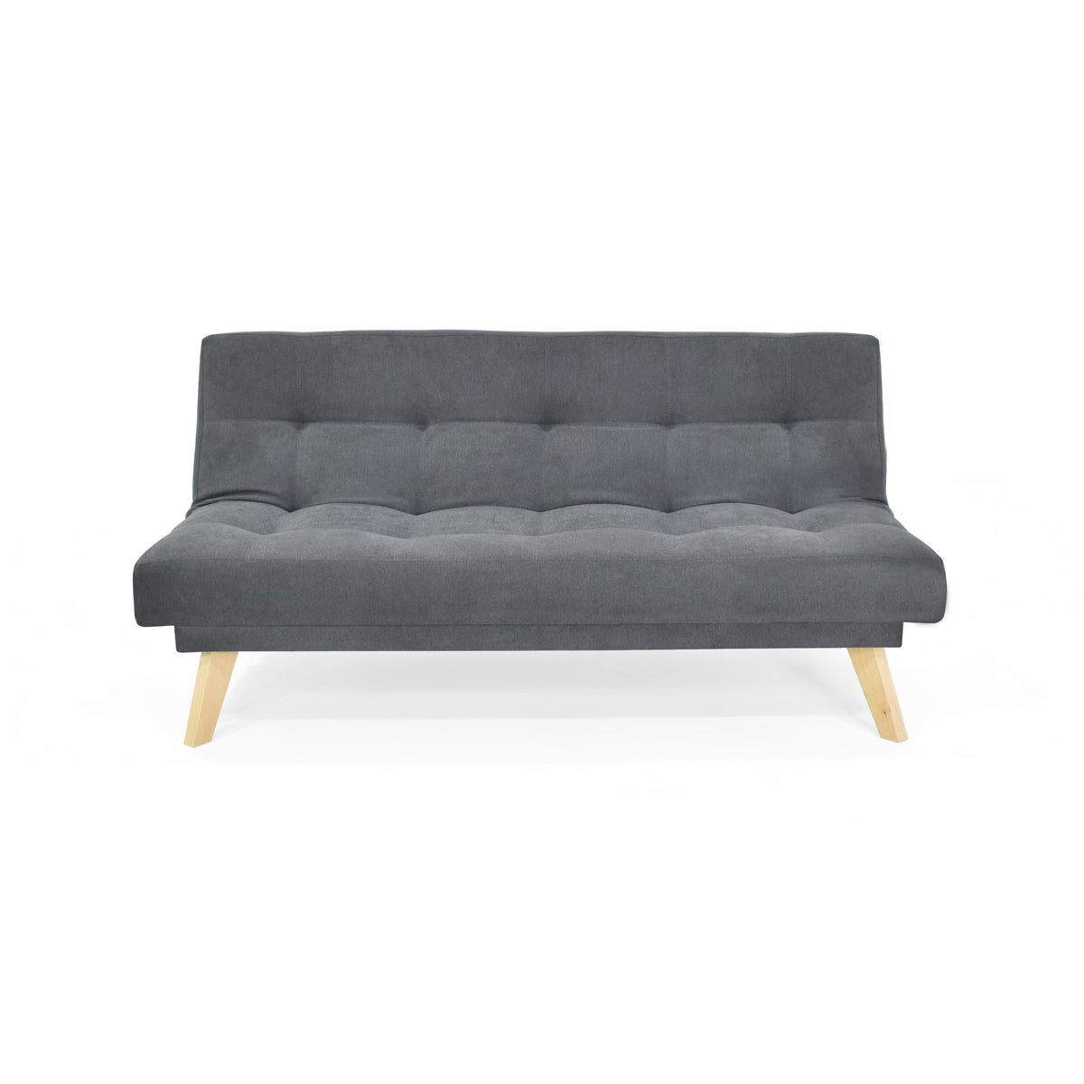 Sofá Cama Porto Gris Dorsey y Matiz Natural 182x85cm de Tres Puestos Reclinable sin Apoya Brazos