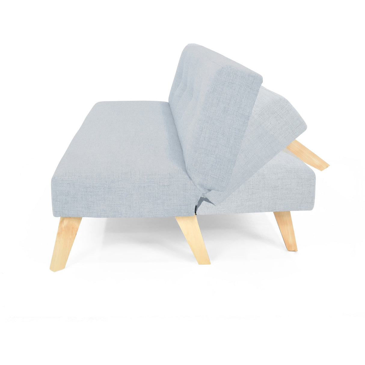 Sofá Cama Porto Plata Eureka y Matiz Natural 182x85cm de Tres Puestos Reclinable sin Apoya Brazos