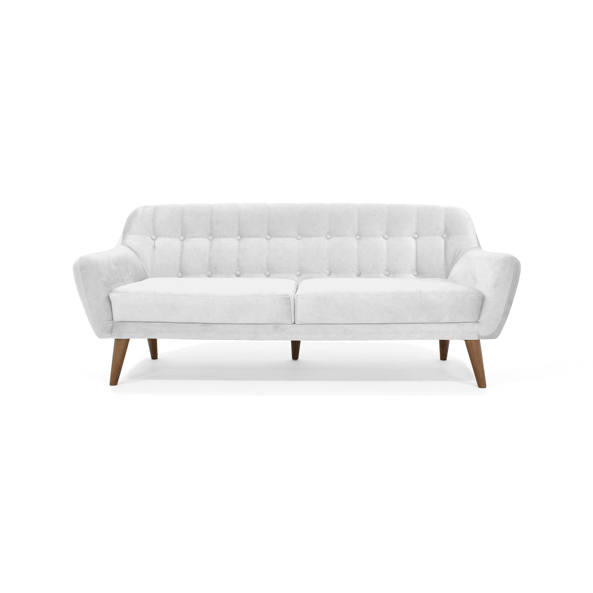 Sofá Roma Plata Sky y Matiz Caoba 194x78cm de Tres Puestos con Apoya Brazos