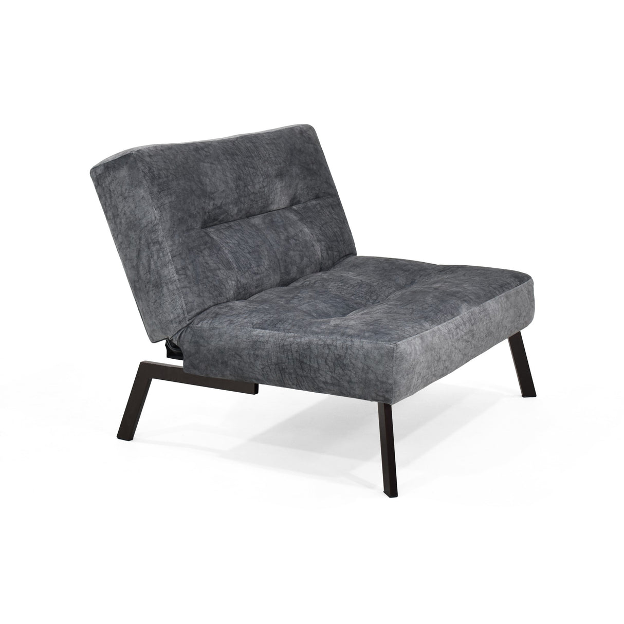 Sofá Togo Gris Sky y Metálico Negro 104x79cm de Dos Puestos Reclinable sin Apoya Brazos
