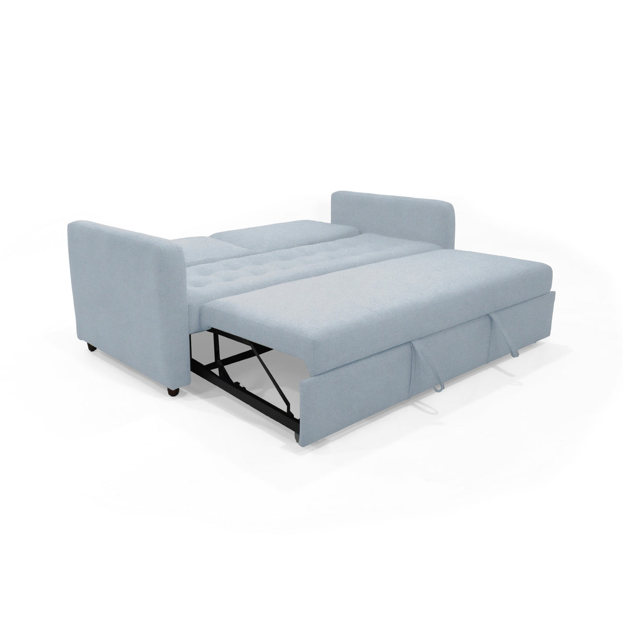 Sofá Cama Uganda Plata Eureka y Matiz Caramelo 192x87cm de Tres Puestos con Apoya Brazos