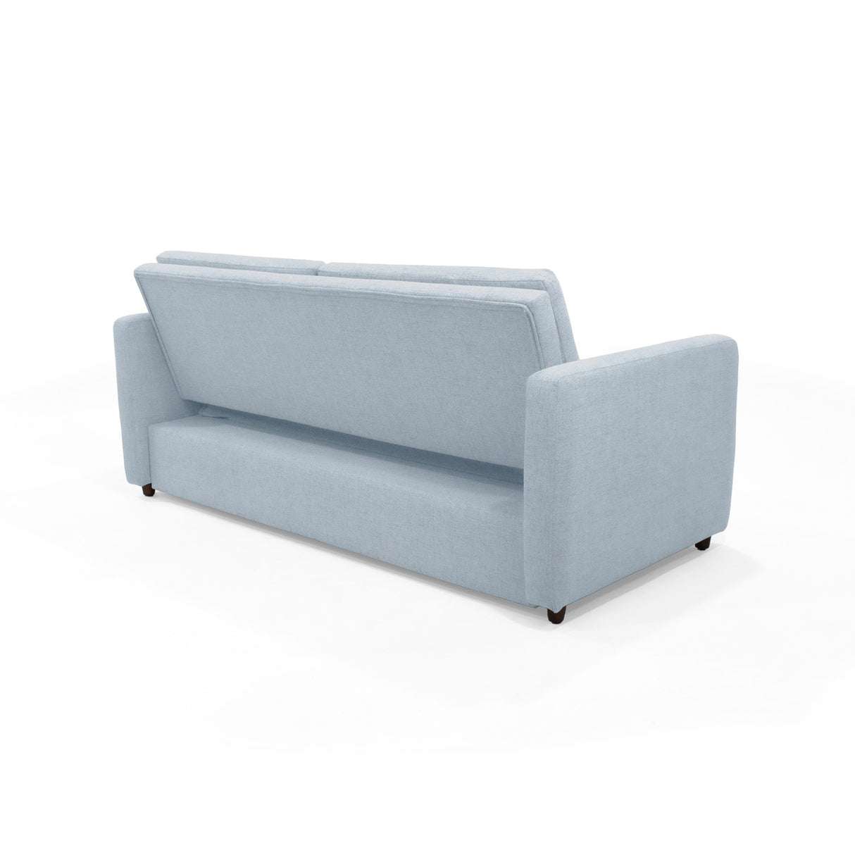 Sofá Cama Uganda Plata Eureka y Matiz Caramelo 192x87cm de Tres Puestos con Apoya Brazos