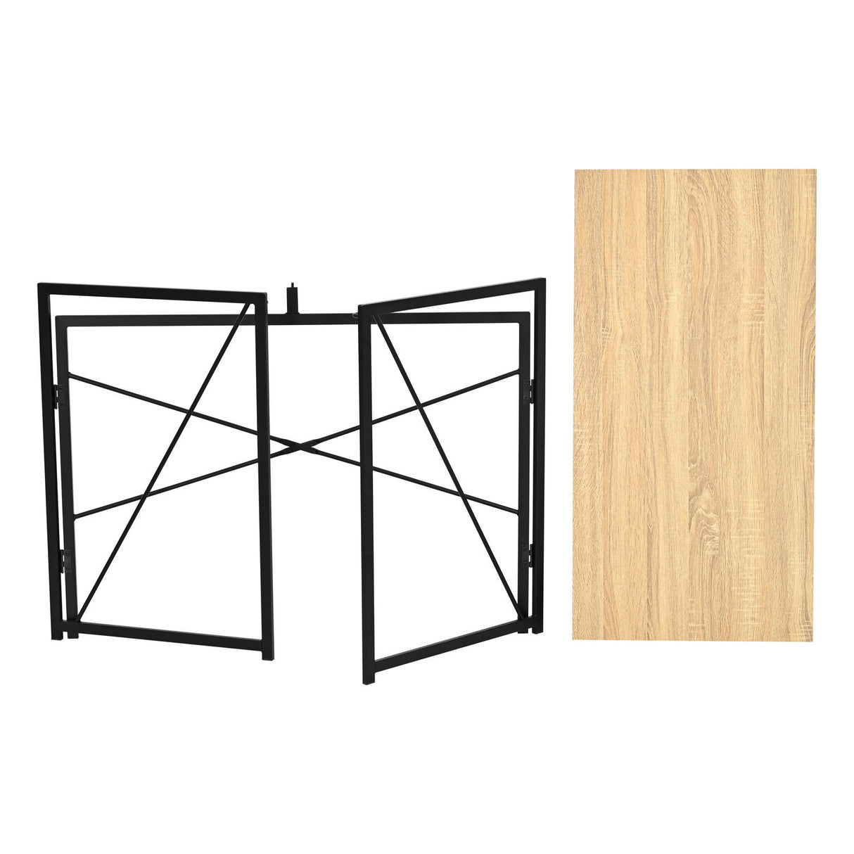 Escritorio Plegable Nilo Beige y Negro 100x75cm Moderno