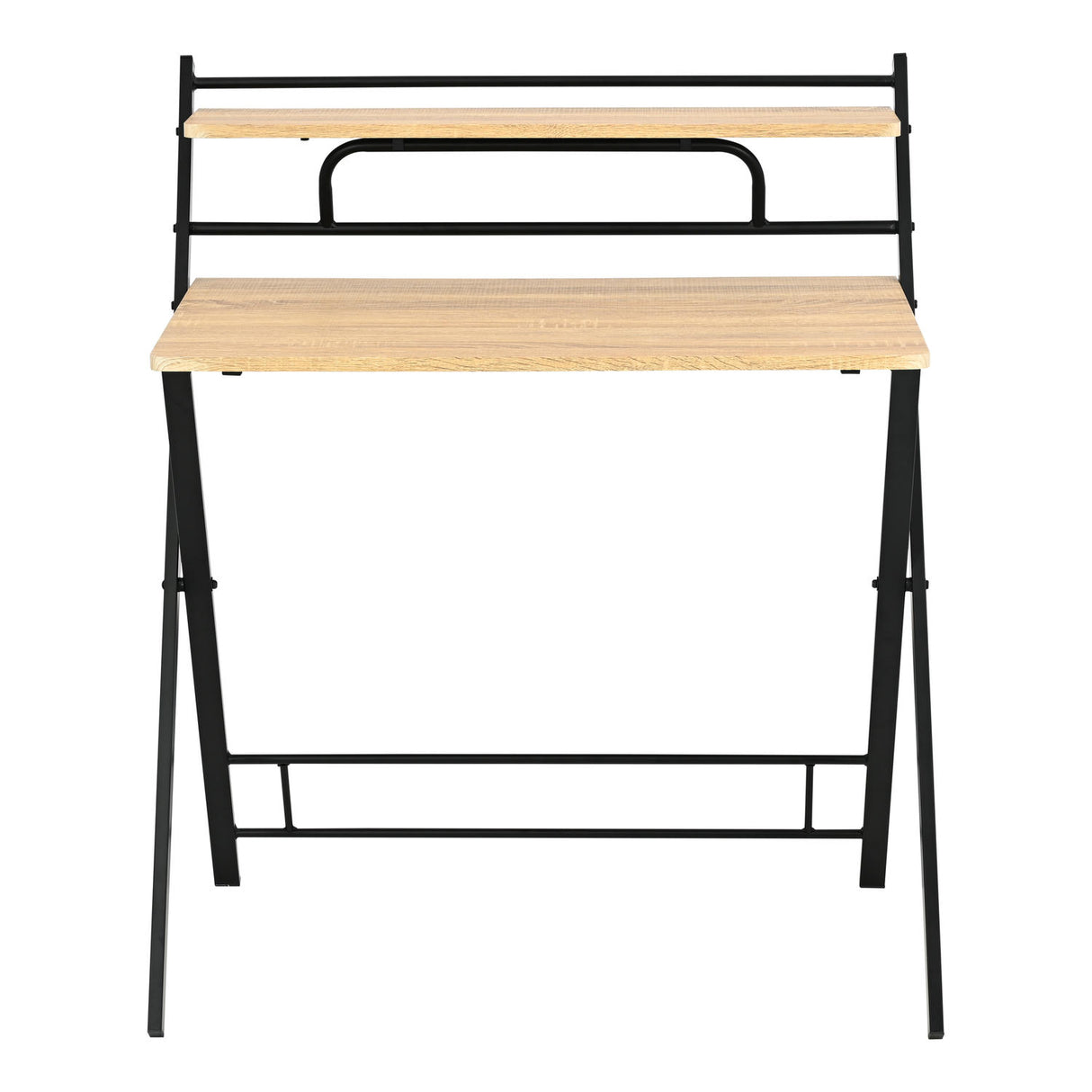 Escritorio Plegable Lía Beige y Negro 83x96cm Moderno