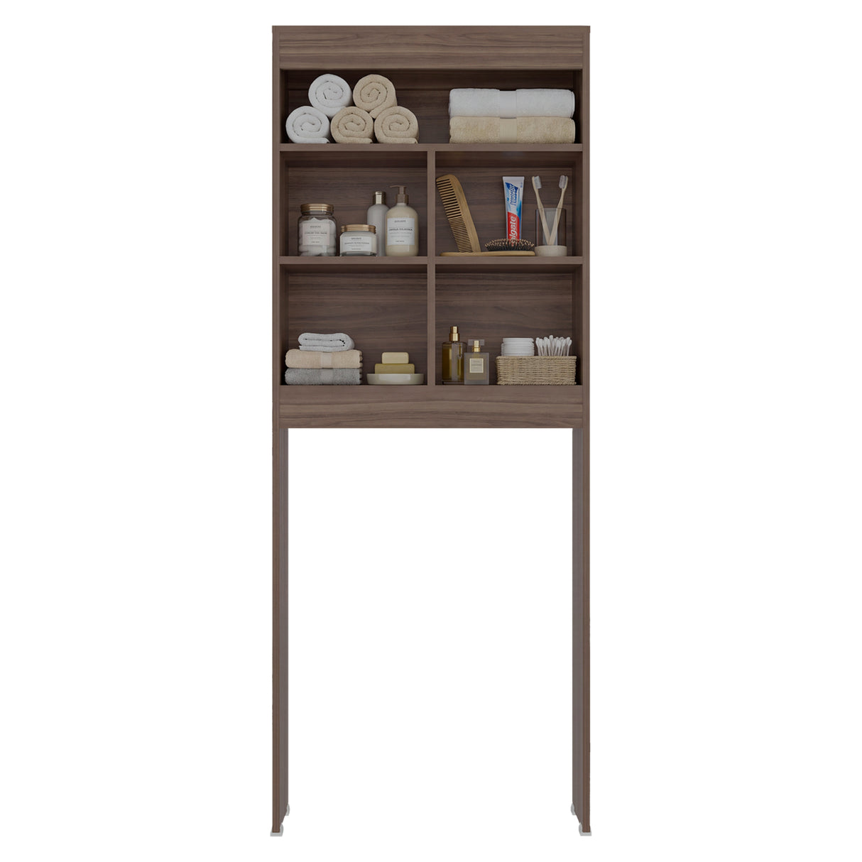 Optimizador de Baño Bath Avellana 63.2x160.8cm con Tres Entrepaños