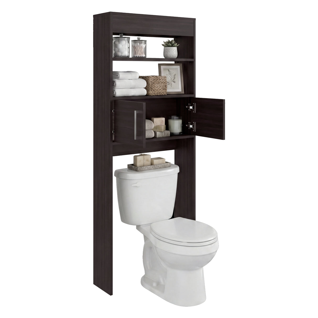 Optimizador de Baño Madrid Avellana 62.4x160cm con Un Entrepaño