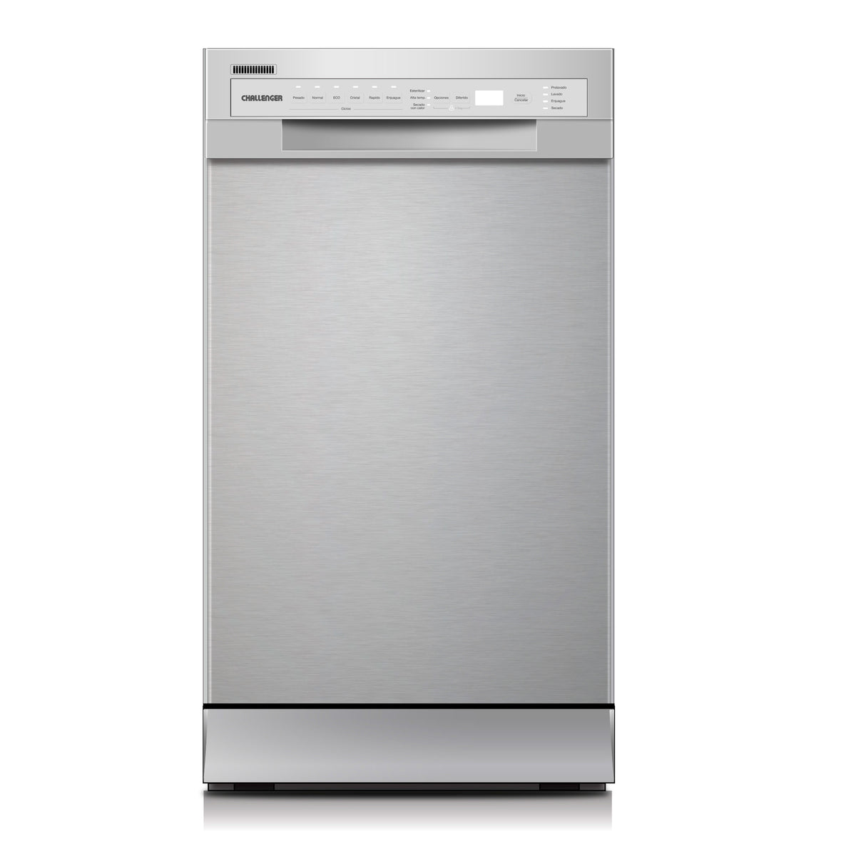 Lavavajillas Challenger Acero 44.5x82.5cm 110 Voltios con Seis Funciones Preconfiguradas