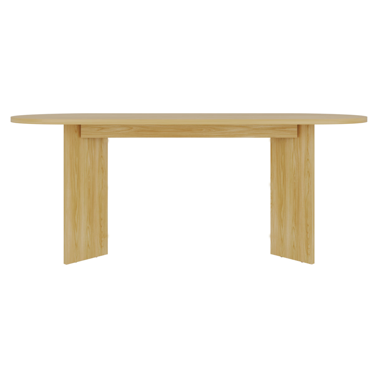 Mesa de comedor Ted Fresno Europeo 187.5x74.6cm Ovalado de Seis Puestos sin Sillas