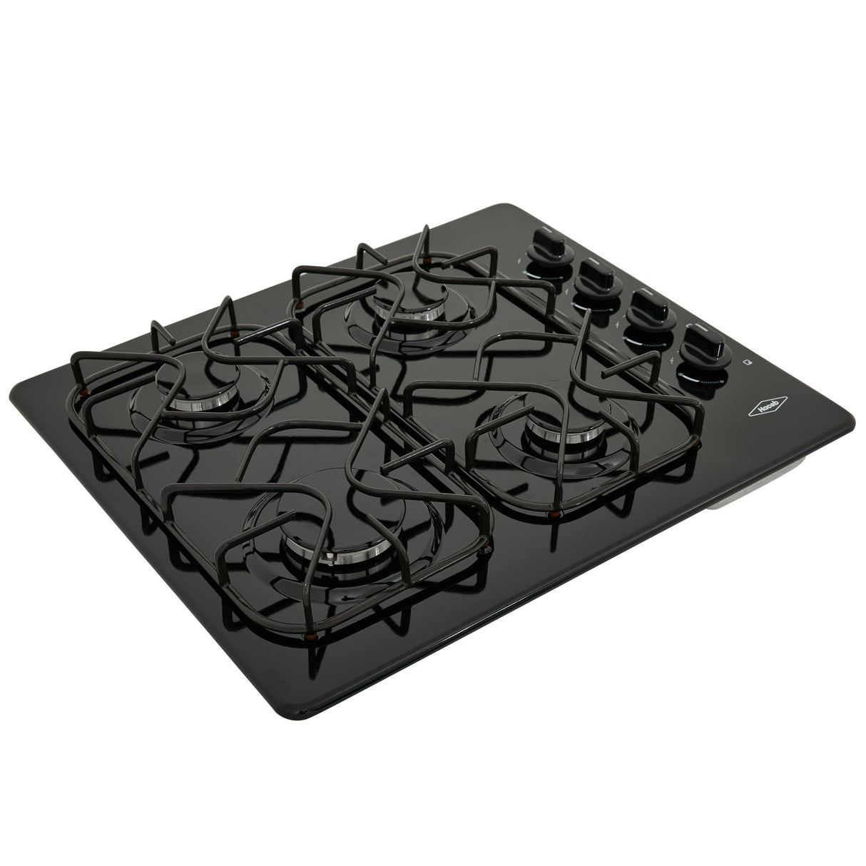 Estufa de Empotrar Haceb Esmaltada Negro 60x51cm 110 Voltios para Gas Natural con Cuatro Quemadores