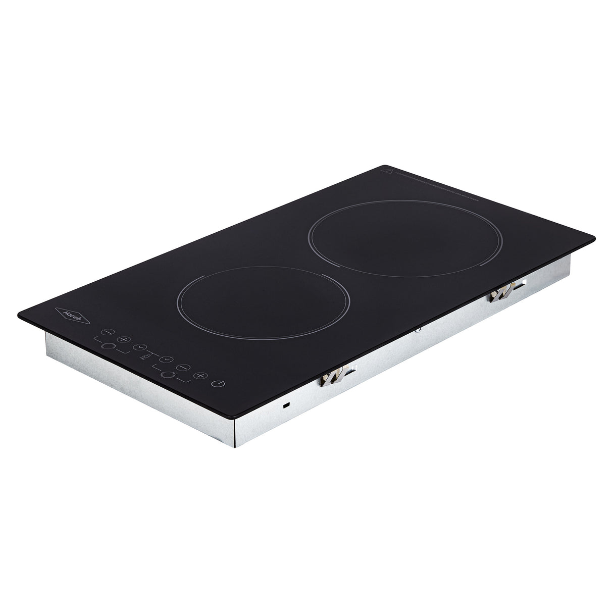 Estufa de Vitrocerámica para Empotrar Haceb Negro 29x52cm 220 Voltios para Electrico con Dos Quemadores y con Pantalla Digital