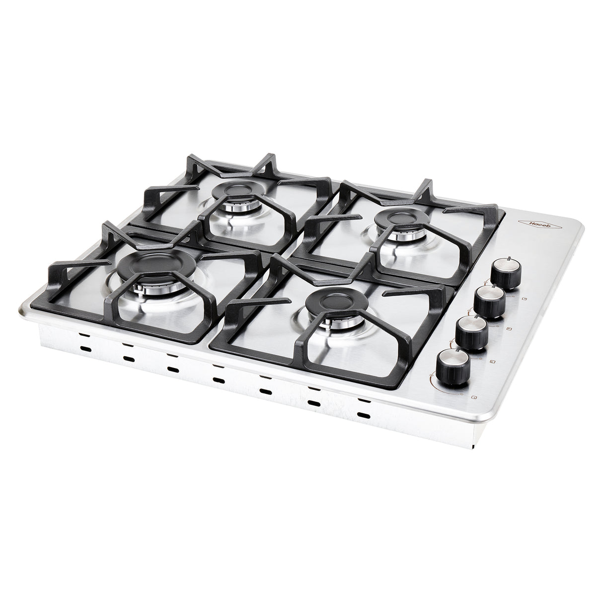 Estufa de Empotrar Haceb Tandoori Hierro Fundido Inox 60x51cm 110 Voltios para Gas Natural con Cuatro Quemadores