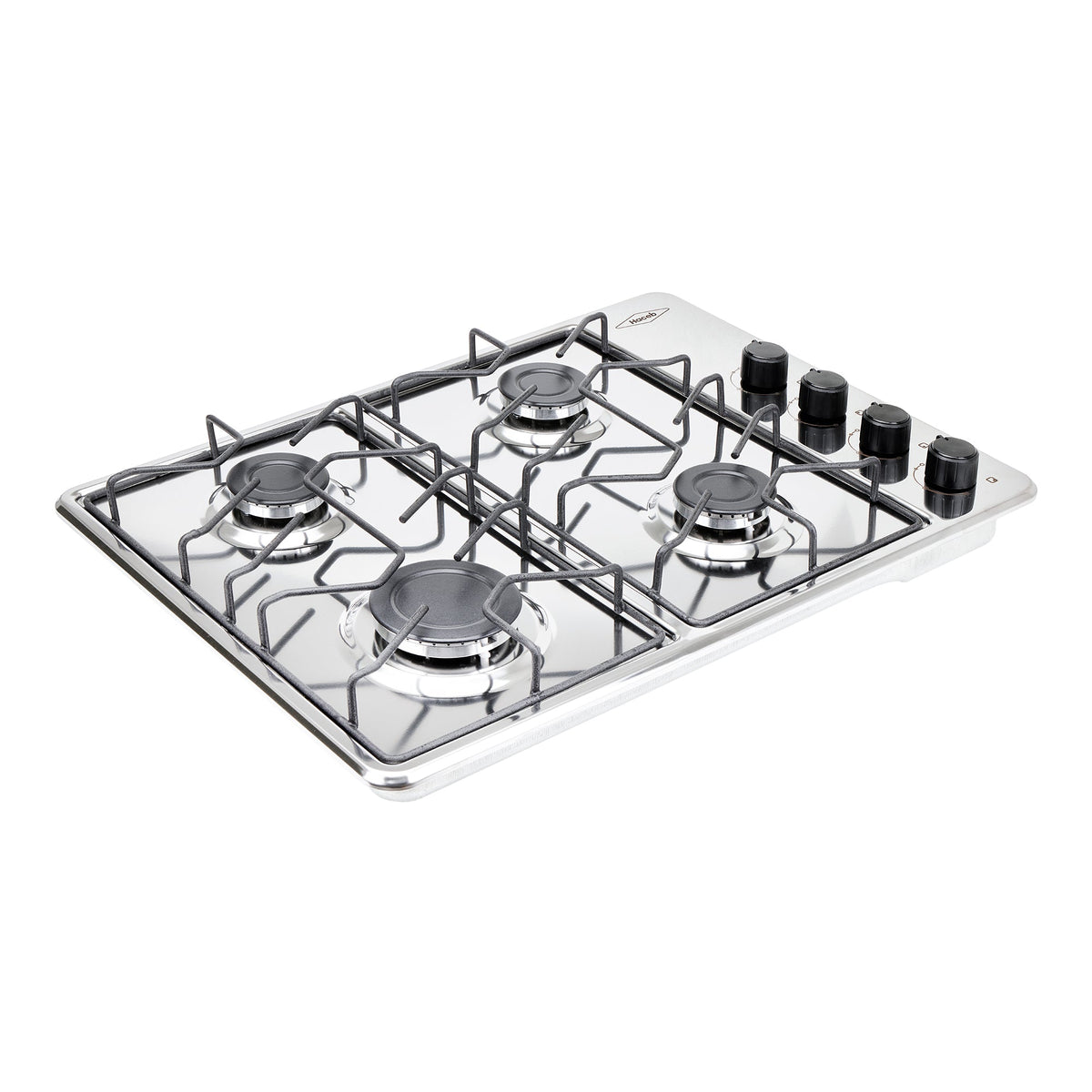 Estufa de Empotrar Haceb Alambrón Inox 60x43cm 110 Voltios para Gas Propano con Cuatro Quemadores