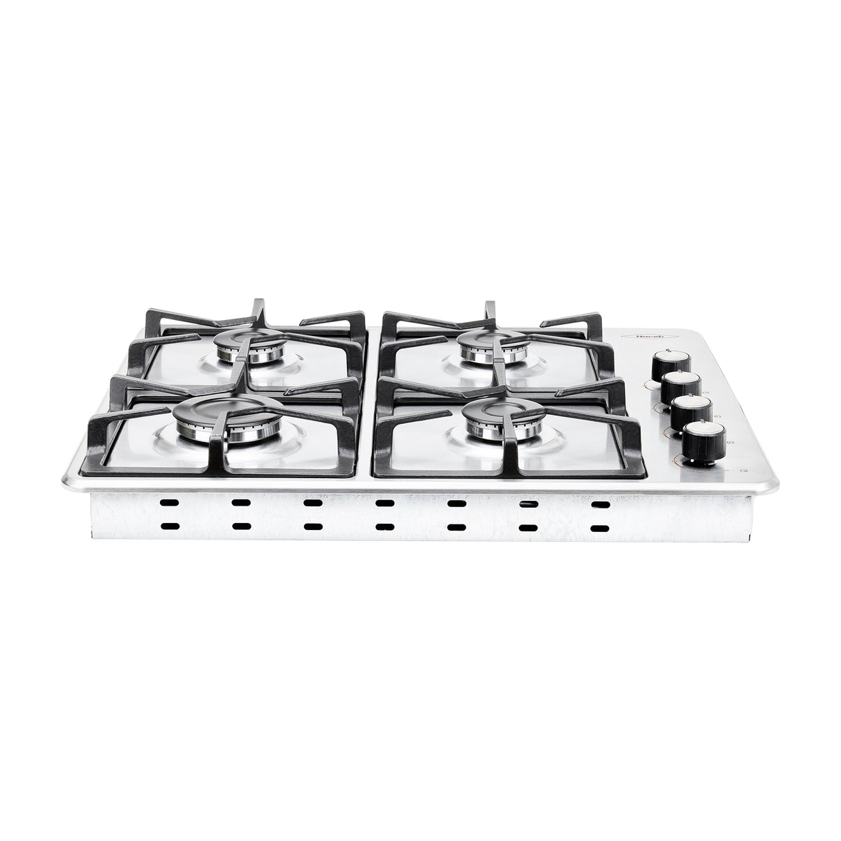 Estufa de Empotrar Haceb Tandoori Hierro Fundido Inox 60x52cm 110 Voltios para Gas Propano con Cuatro Quemadores