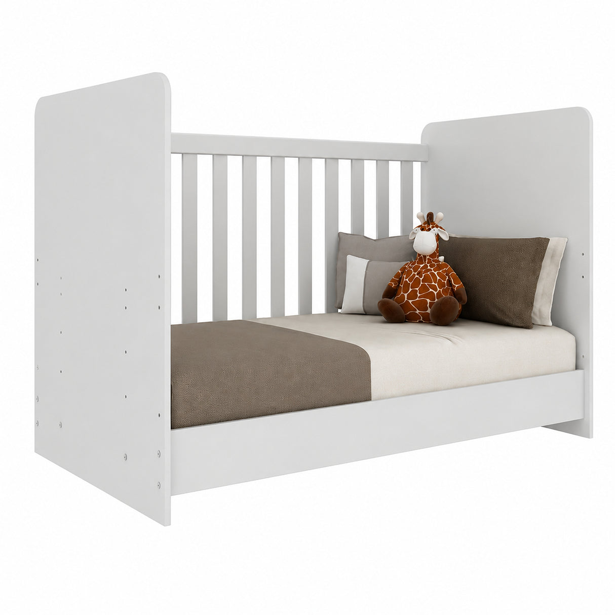 Cuna 3 en 1 Blanco 79x98cm para Colchón Infantil 60 X 130 Cm con Colchón y sin Cabecero