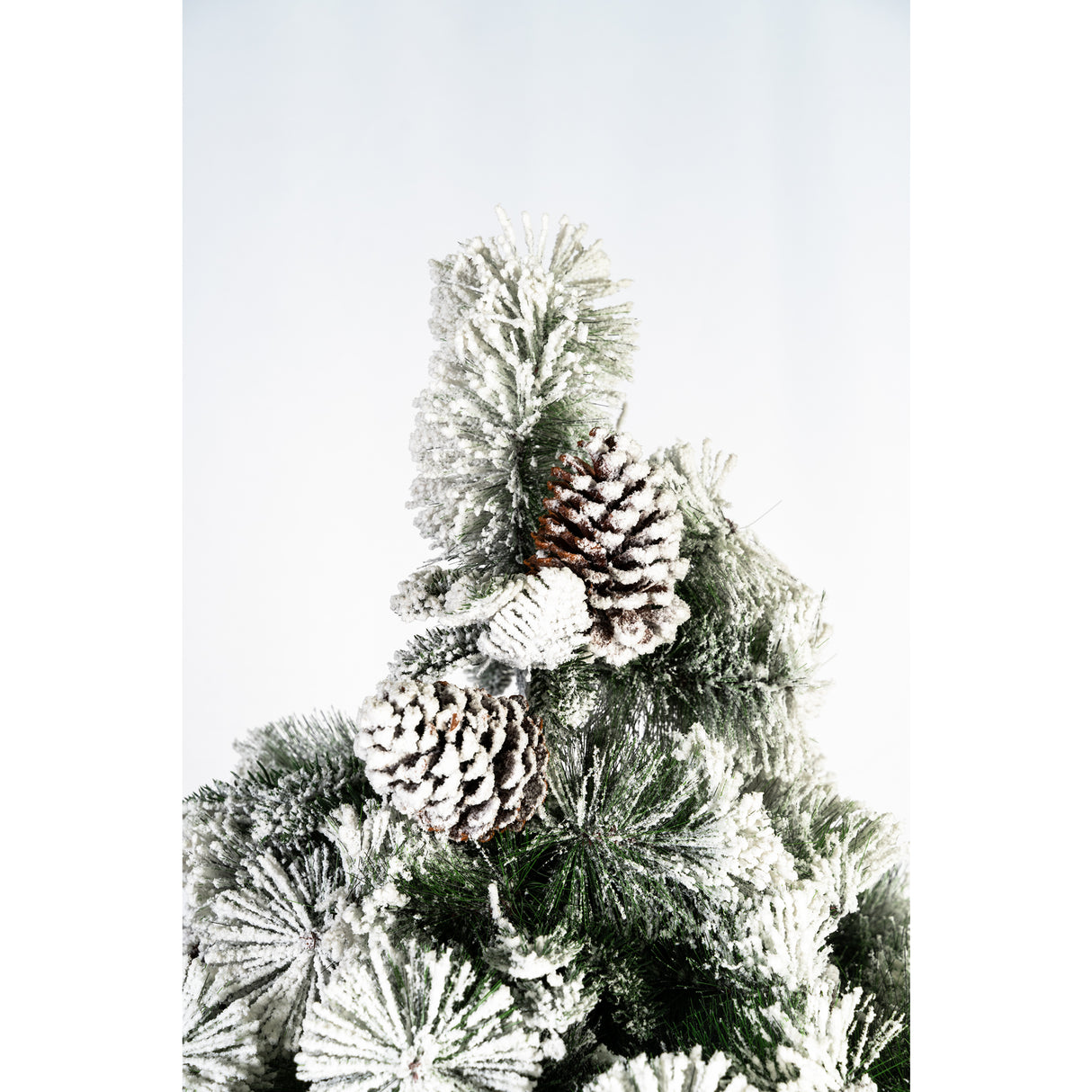 Árbol de Navidad Nieve Piñas Z Blanco Nieve 135x240cm de Piso