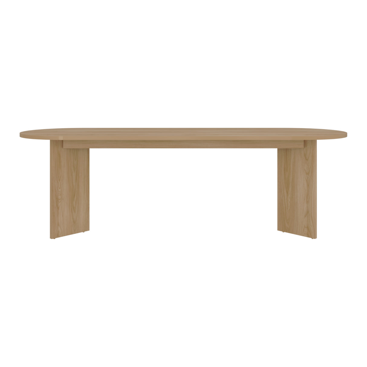Mesa de Comedor Ted Fresno Europeo 241x74.6cm de Ocho Puestos sin Sillas y con Patas