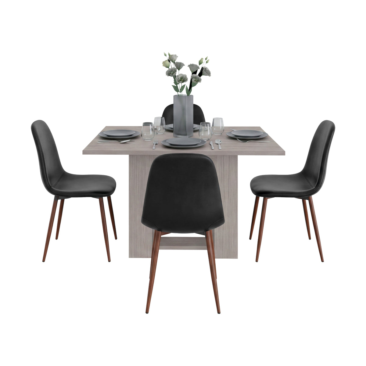 Mesa de Comedor Volterra Positano 120x74cm de Cuatro Puestos sin Sillas y con Patas