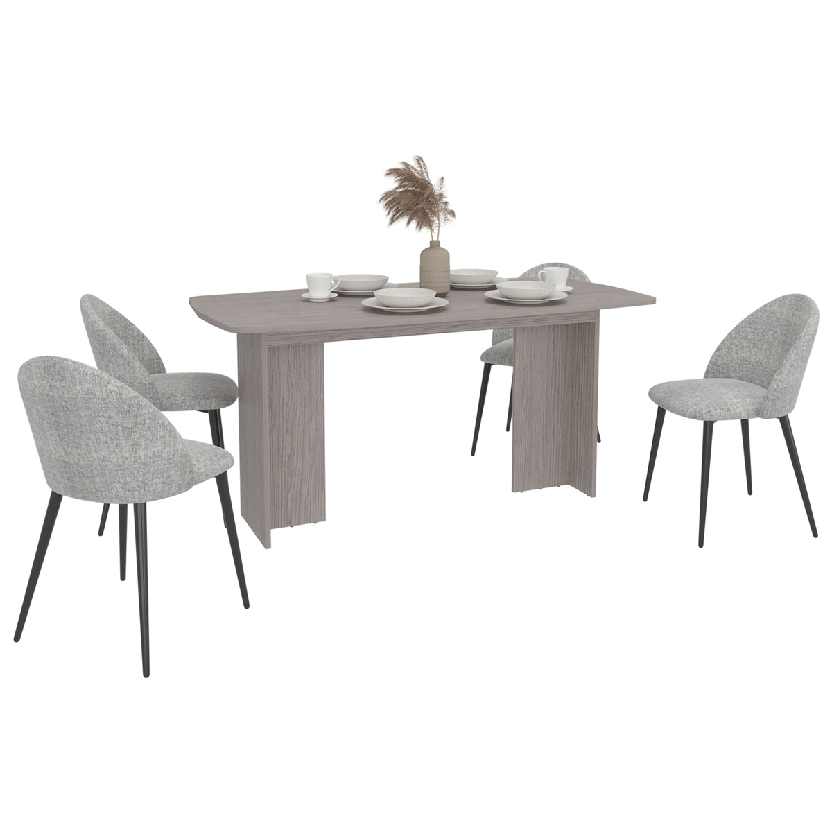 Mesa de Comedor Bangkok Positano 156x75.6cm de Cuatro Puestos sin Sillas y con Patas