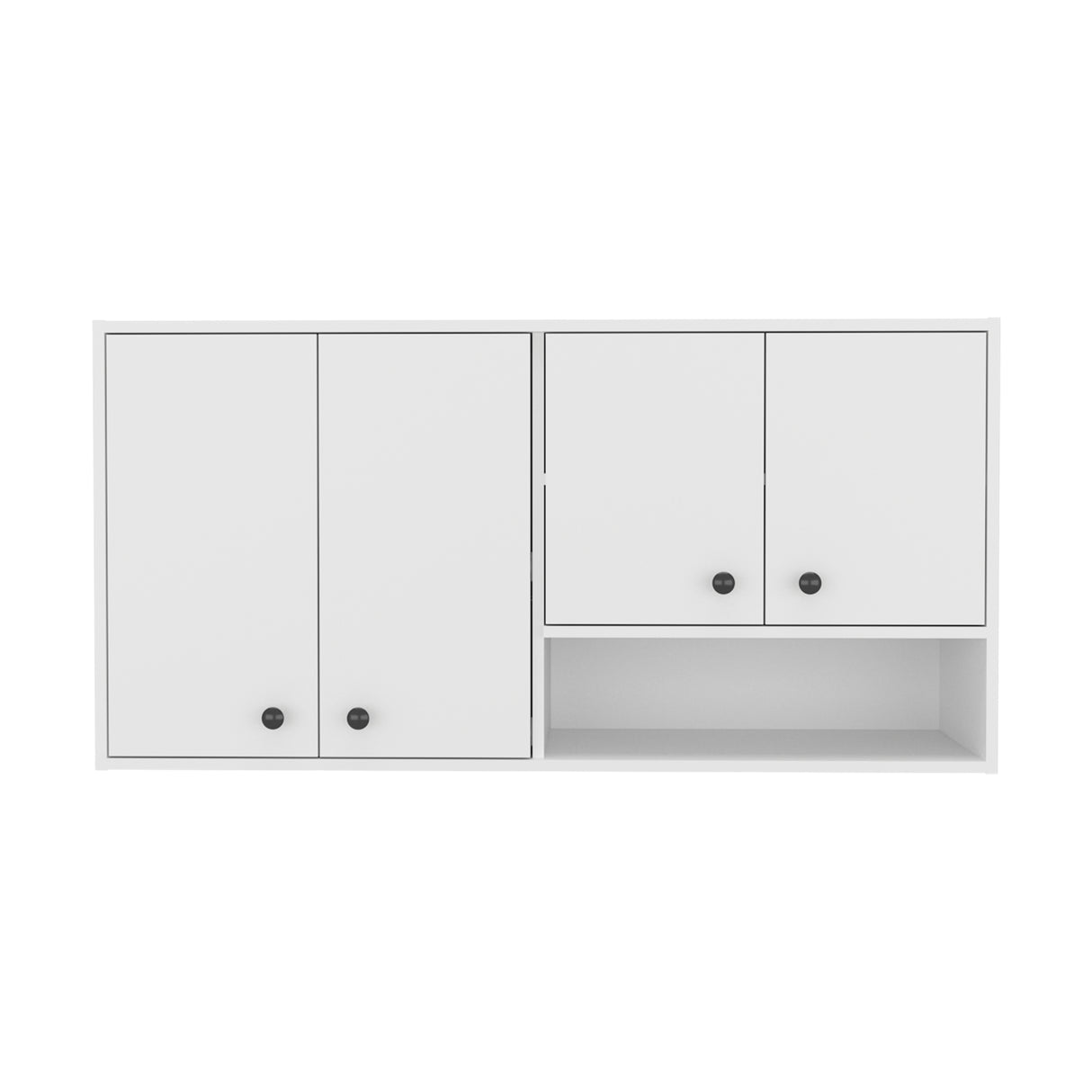 Mueble Superior de Cocina Napoles Blanco 120x60cm con Cuatro Puertas y con Locero