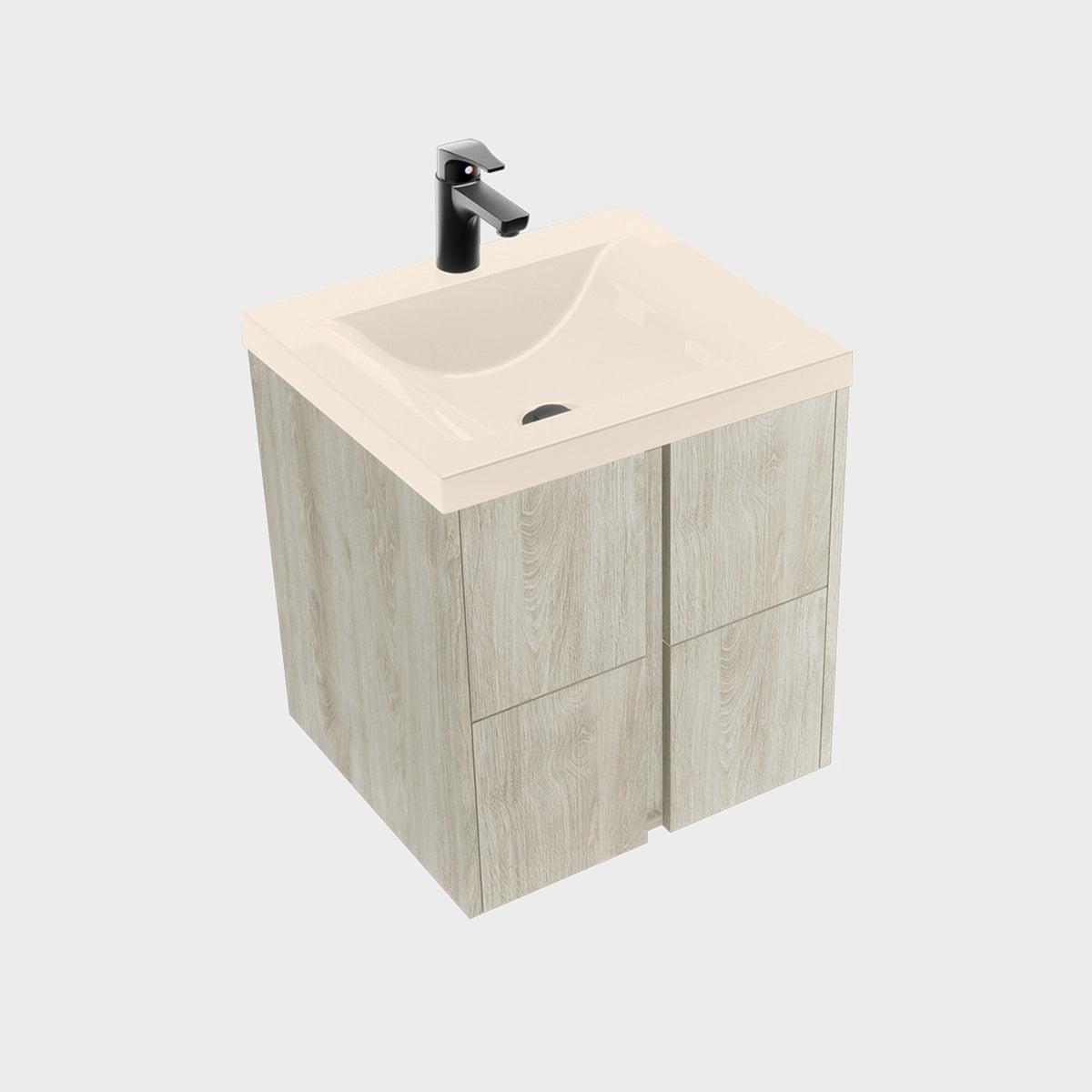 Kit Mueble con Lavamanos Siena Nardo y Marfil 123.4x47.6cm Dobles con Un Cajón
