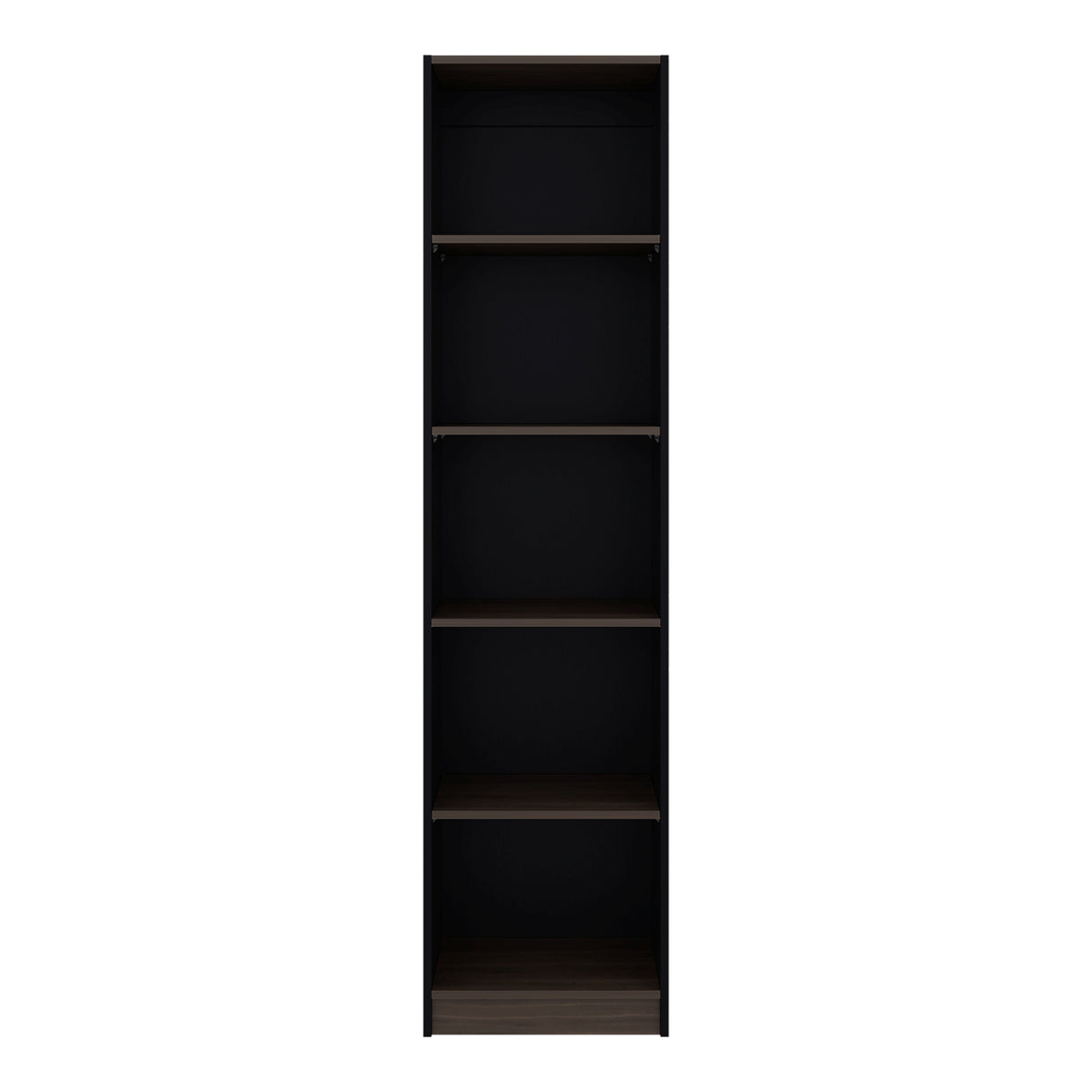 Estante Home E2 Wengue y Milan 45x180.6cm Rectangular con Cinco Compartimientos y con Cuatro Entrepaños