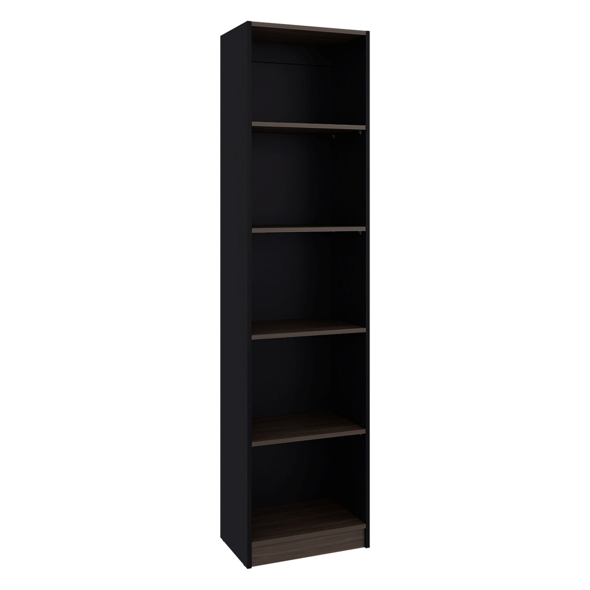 Estante Home E2 Wengue y Milan 45x180.6cm Rectangular con Cinco Compartimientos y con Cuatro Entrepaños