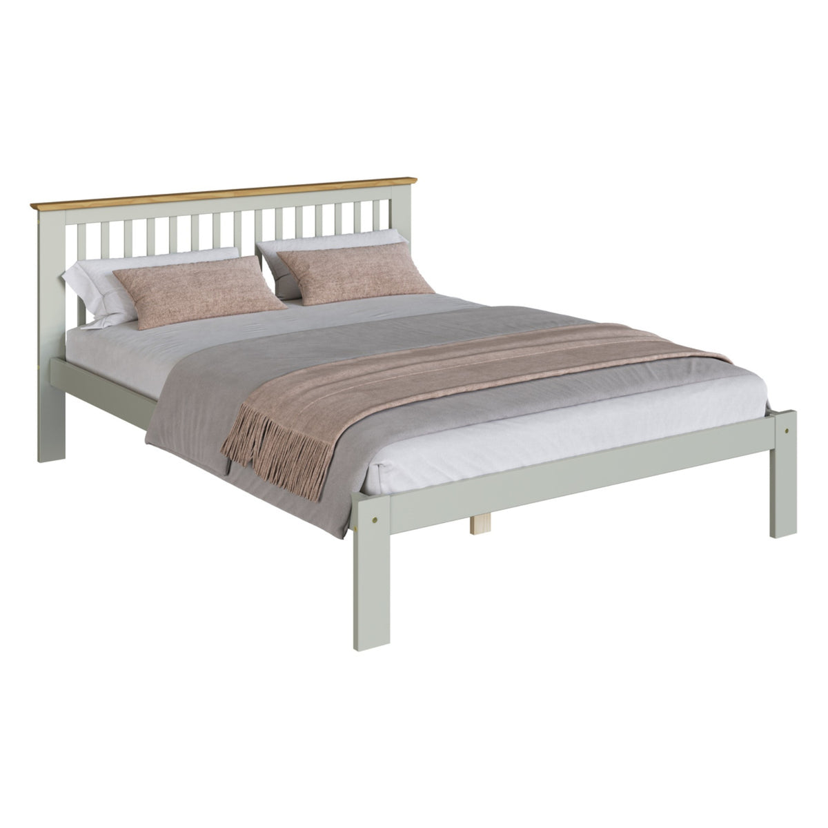 Cama Palermo Verde Claro 152x85cm para Colchón Doble 140 X 190 Cm de Madera Aglomerada con Cabecero