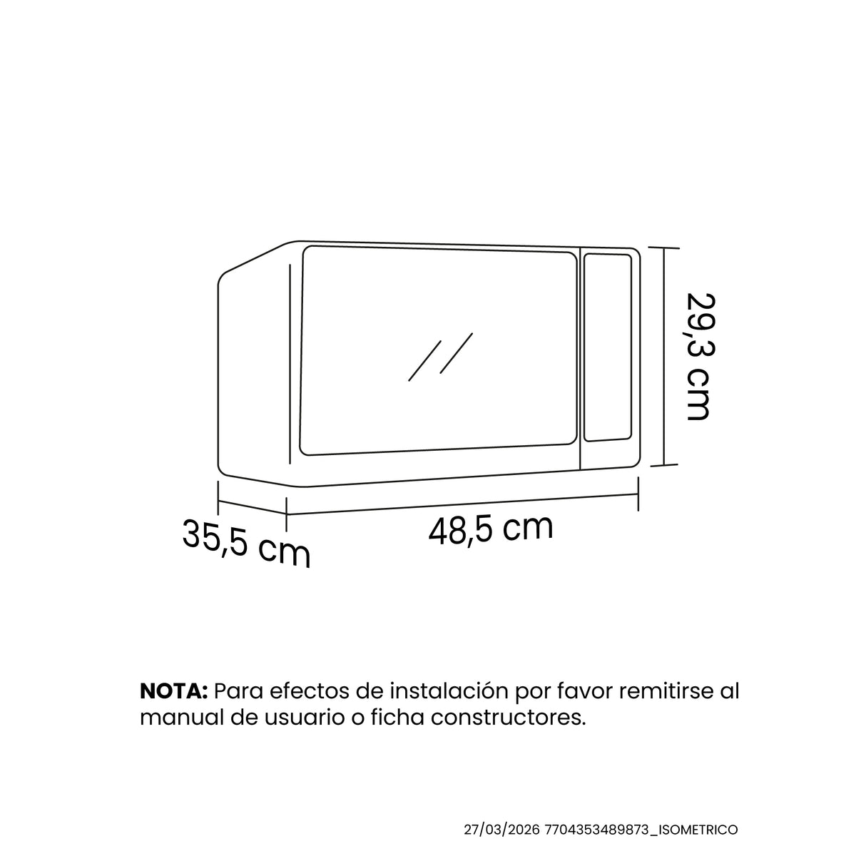 Horno Microondas Haceb Negro 48x29cm de 25 Litros 120 Voltios con Ocho Funciones Preconfiguradas y con Grill