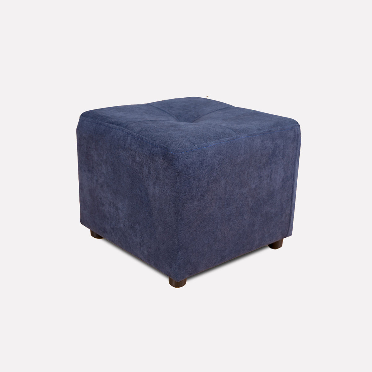 Puff Valencia Azul 46x41cm de Un Puesto Antifluido sin Apoya Brazos