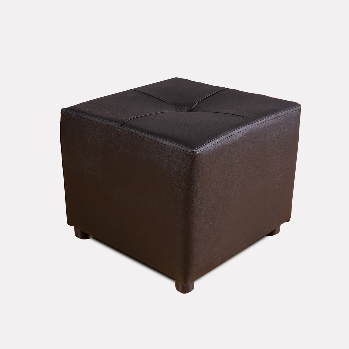 Puff Valencia Negro 46x41cm de Un Puesto Antifluido sin Apoya Brazos