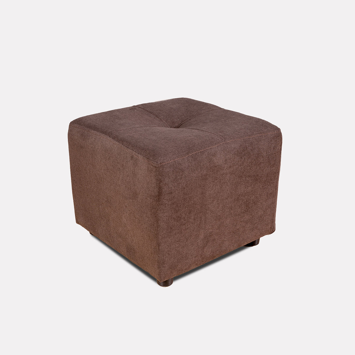 Puff Valencia Chocolate 46x41cm de Un Puesto Antifluido sin Apoya Brazos