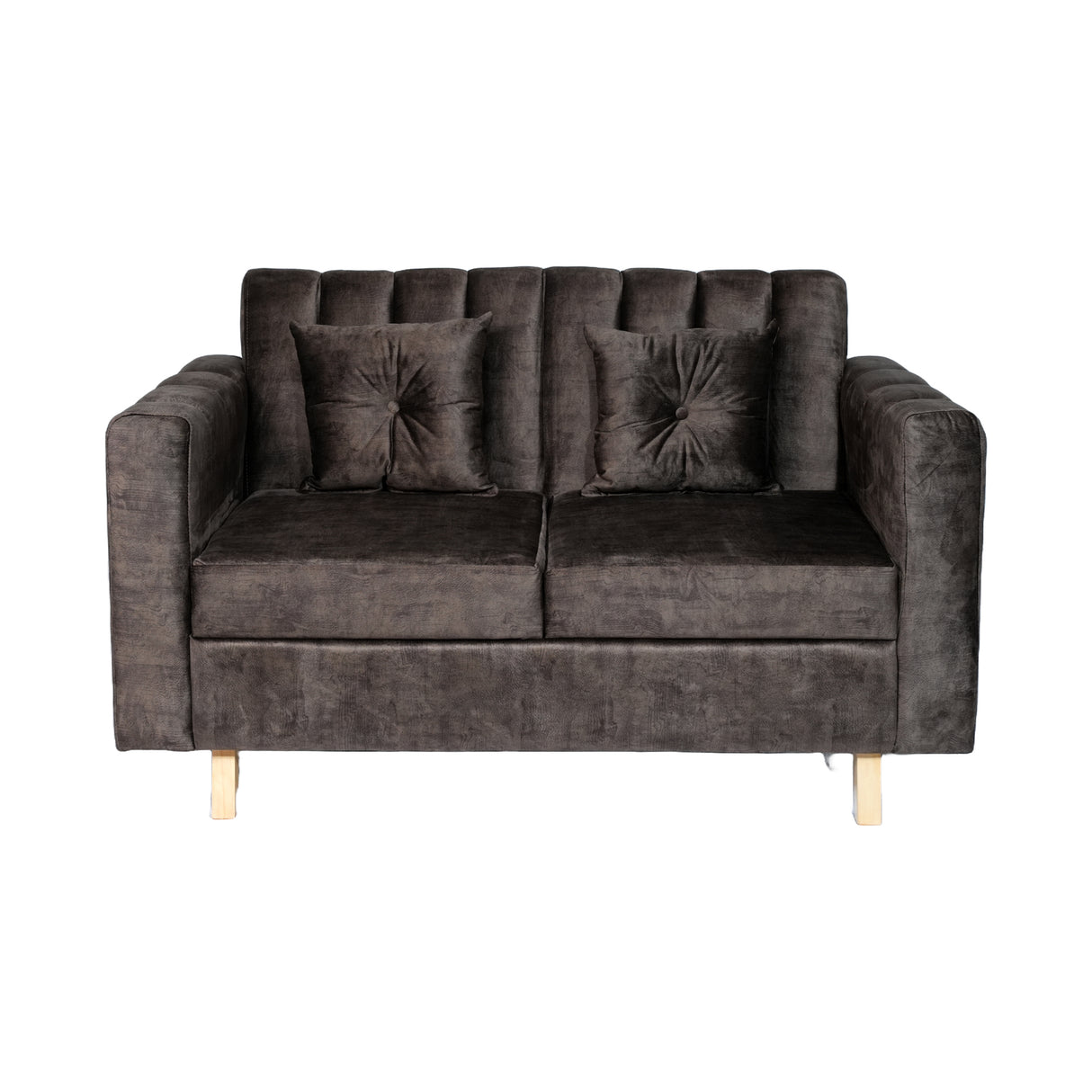 Sofá Sevilla Chocolate 80x80cm de Dos Puestos Antifluido con Apoya Brazos