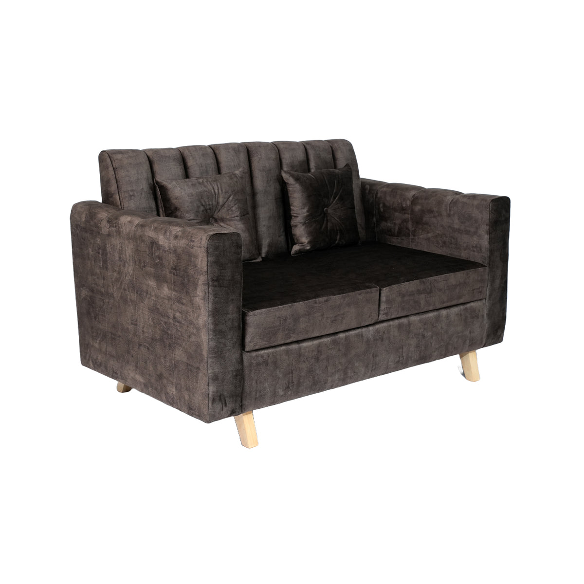 Sofá Sevilla Chocolate 80x80cm de Dos Puestos Antifluido con Apoya Brazos