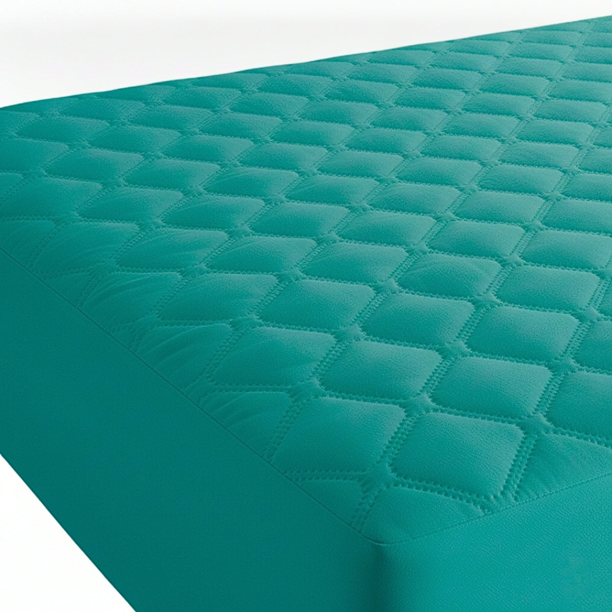 Protector de Colchón Transpirable Turquesa para Colchón Sencillo 100 X 190 Cm Acolchado 300 Hilos