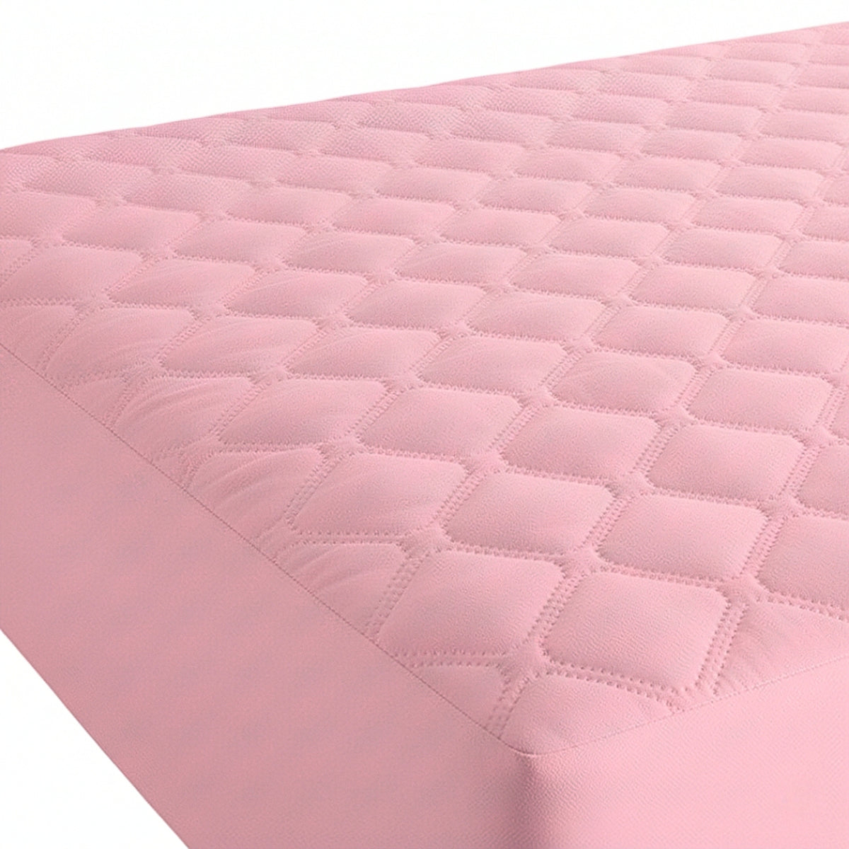Protector de Colchón Transpirable Rosa para Colchón Semidoble 120 X 190 Cm Acolchado 300 Hilos