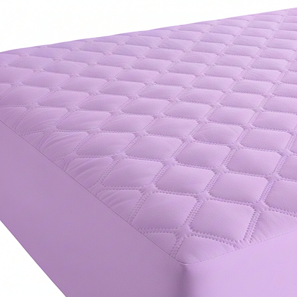 Protector de Colchón Transpirable Lila para Colchón King 200 X 200 Cm Acolchado 300 Hilos