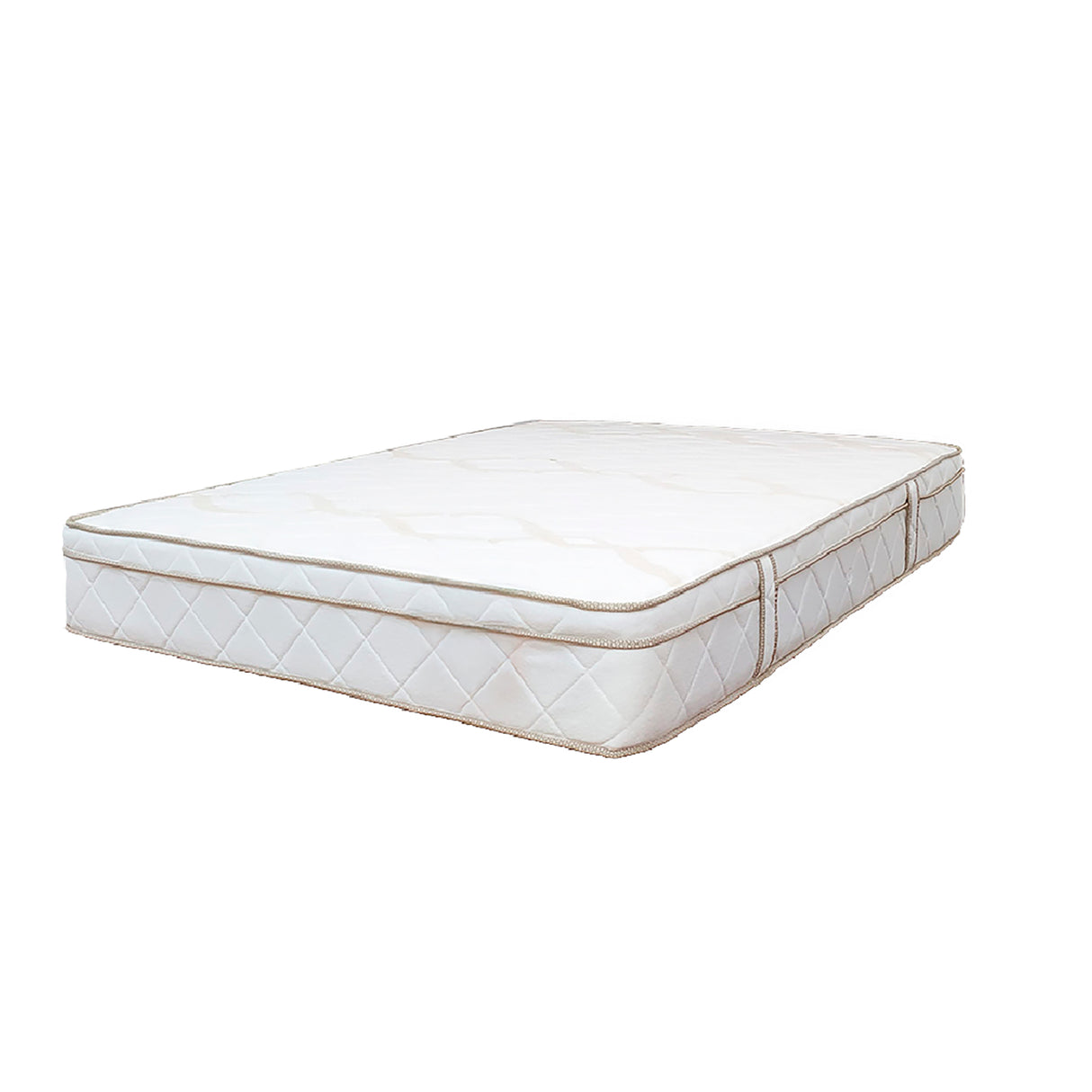 Colchón Prana Blanco y Beige Sencillo 100 X 190 Cm Medio Suave Hipoalergénico