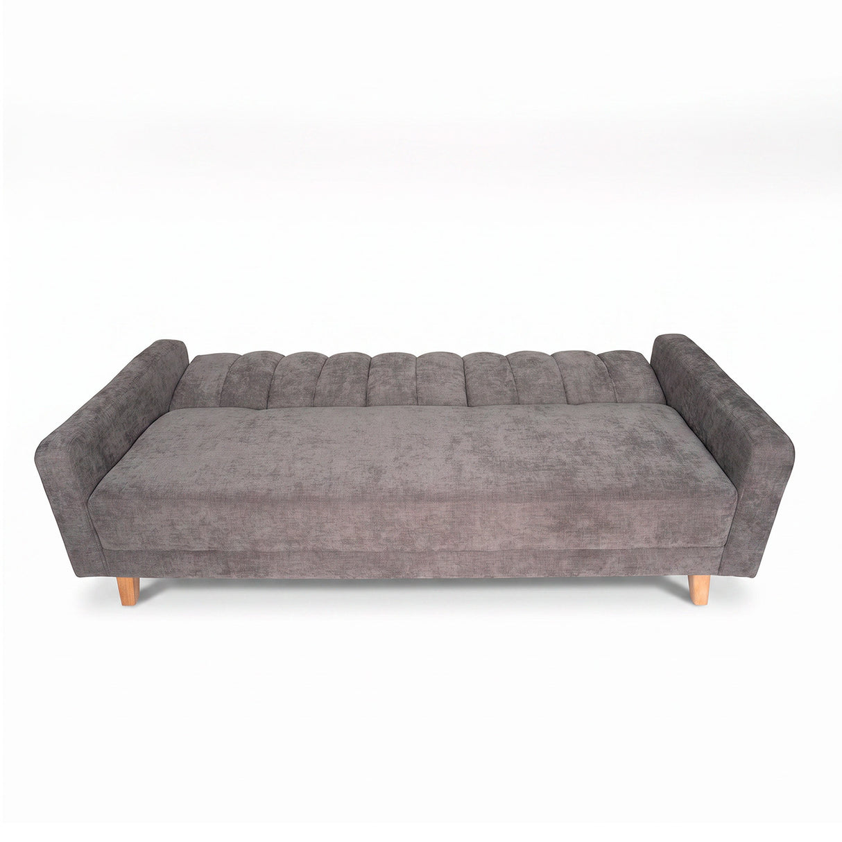 Sofá Cama Salamanca Gris Oscuro 108x92cm de Tres Puestos Reclinable Antifluido con Apoya brazos