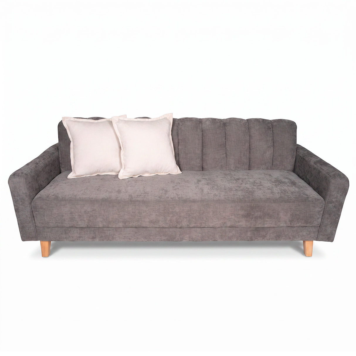 Sofá Cama Salamanca Gris Oscuro 108x92cm de Tres Puestos Reclinable Antifluido con Apoya brazos