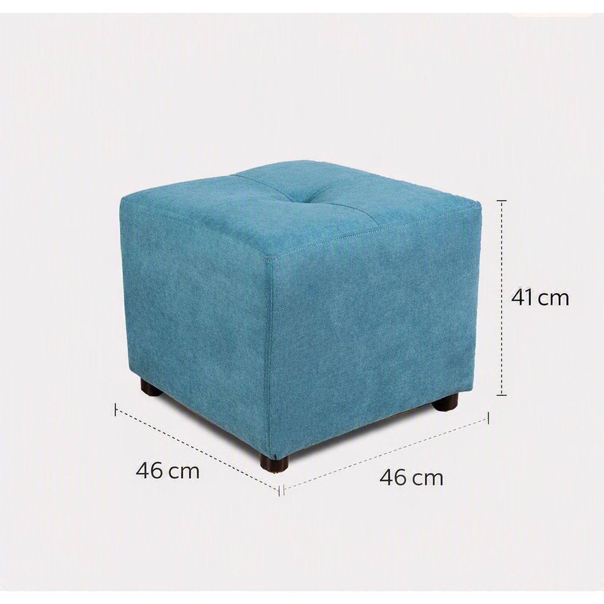 Puff Valencia Aqua 46x41cm de Un Puesto Antifluido sin Apoya brazos